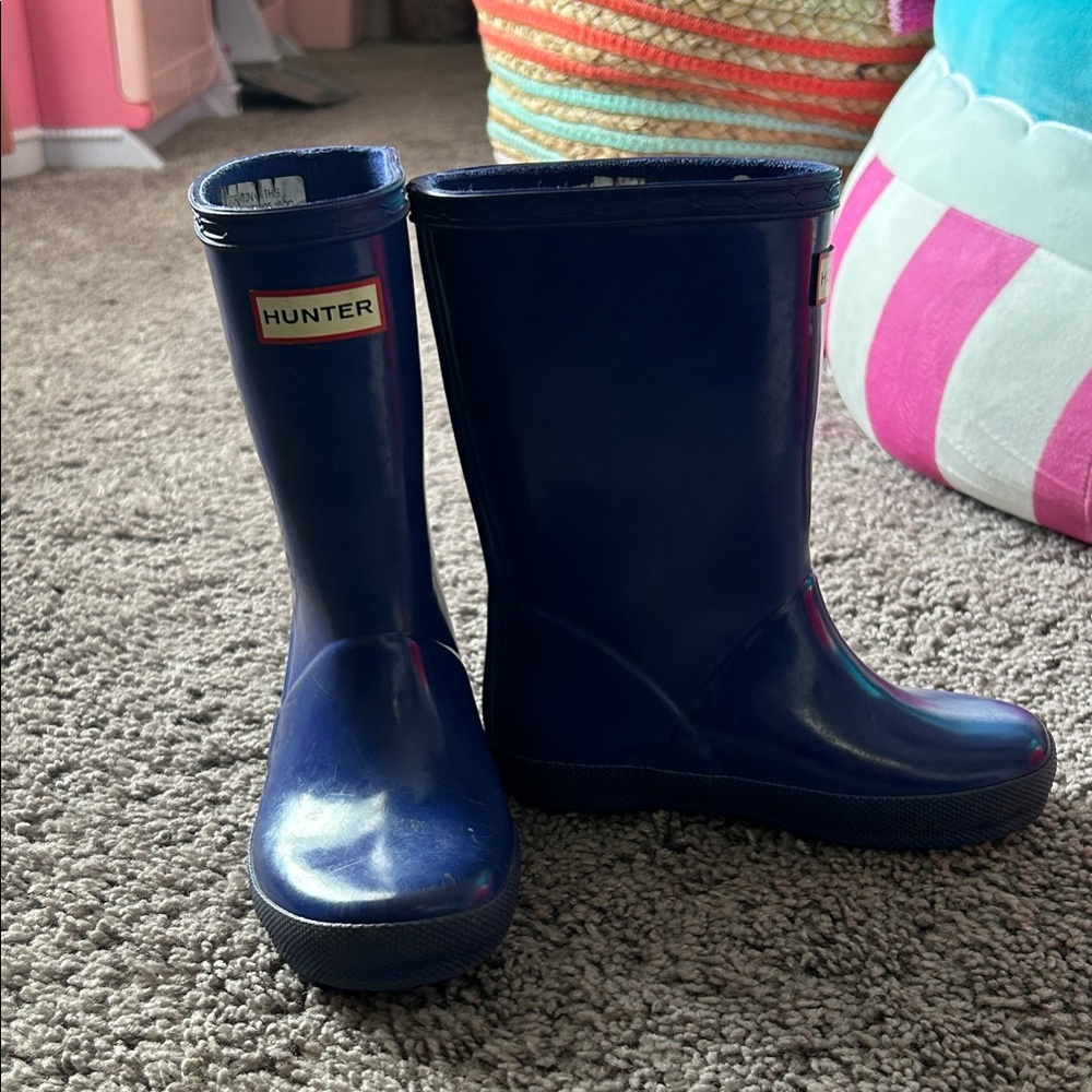 Hunter Kids Navy Rain Boots